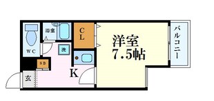 グレース肥後橋の物件間取画像